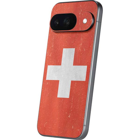 Switzerland Flag Distressed Google Pixel 9 Skin